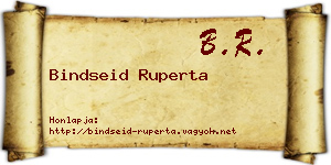 Bindseid Ruperta névjegykártya